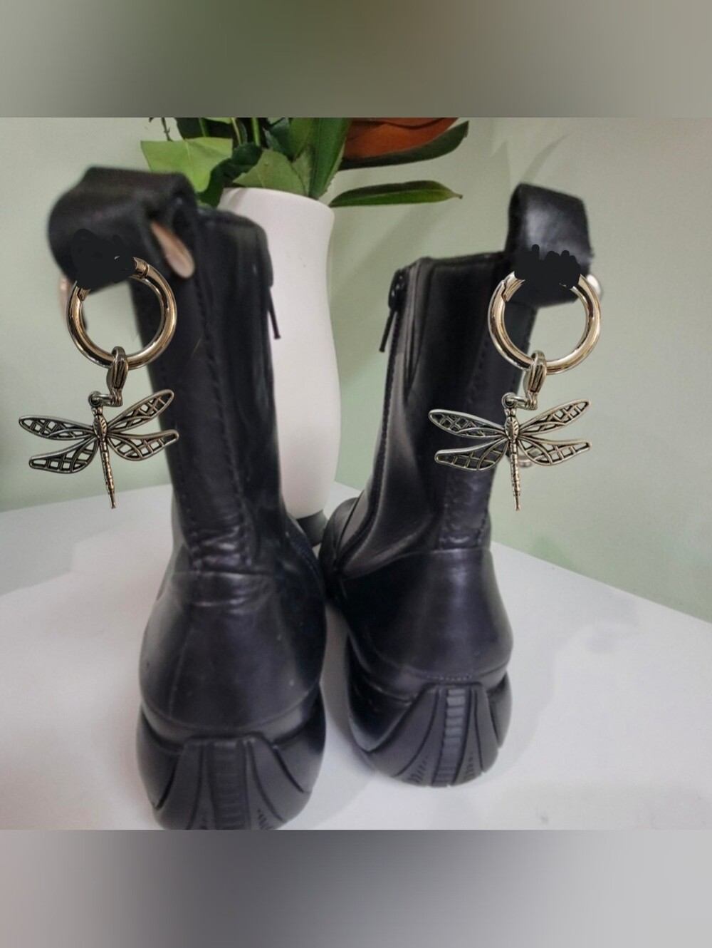 1 Pair -2 HANDMADE BOOT CHARMS FOR DR MARTENS & BOOTS W PULL UP LOOPS